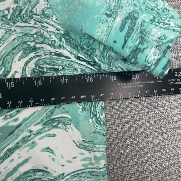 Elizabeth & Clarke Shirt Women Extra Small Marble Print Hi-Low Hem StainTech New - Picture 7 of 13